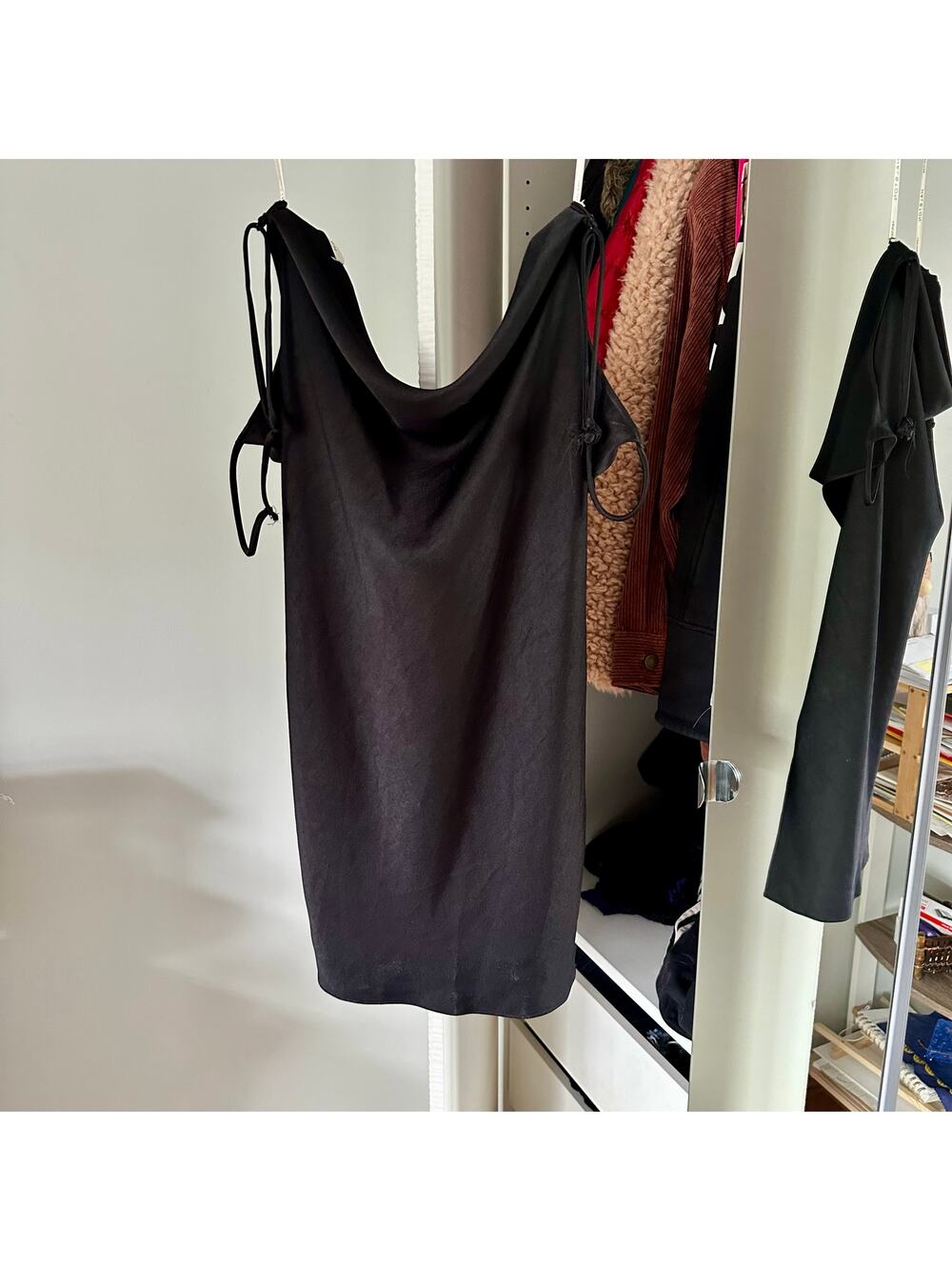 Halston Heritage Sleeveless Silk Black Cocktail Dress Women’s M/L Made In USA